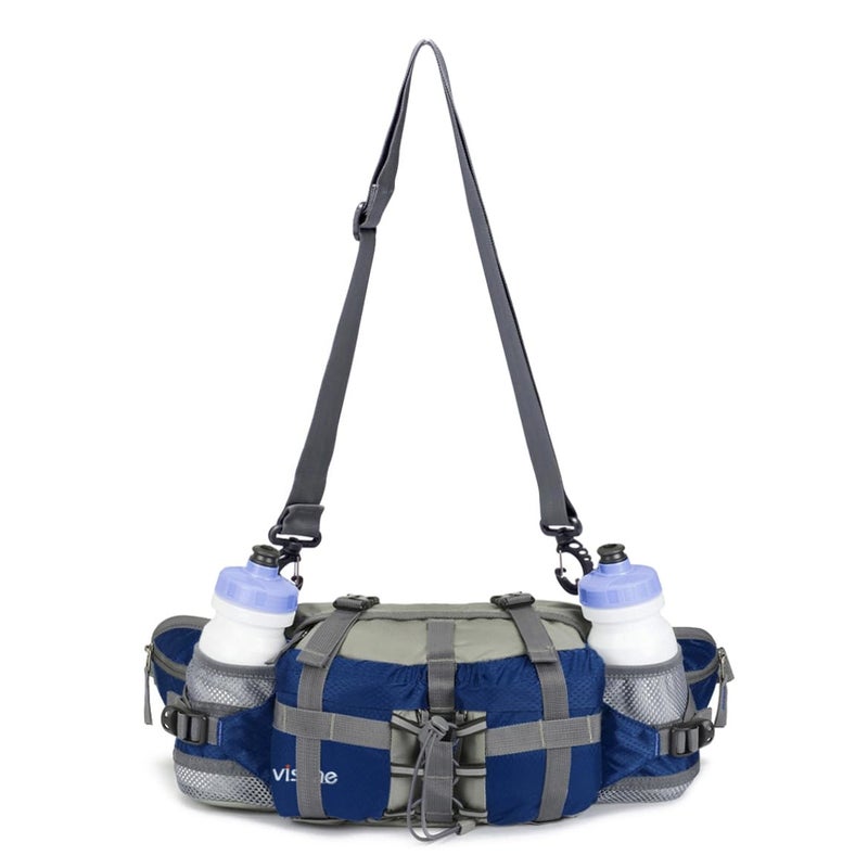 Yuoto VISCNE Outdoor Fanny Pack Hiking Fishing Waist bag 2 Water Bottle Holder Lumbar Pack - Image 4